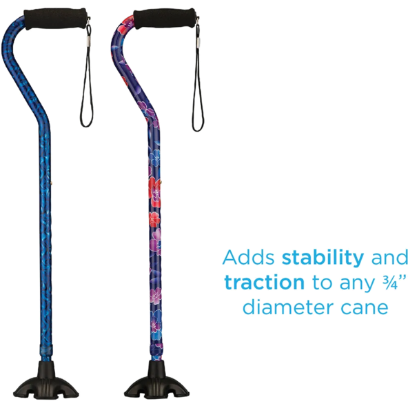 All-Terrain Cane Quad Tip Reduce hand impact Nova 10040BK