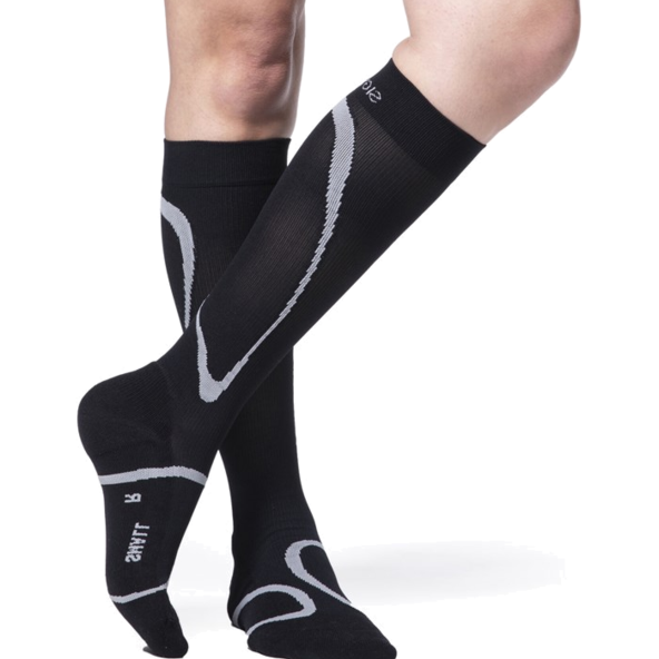 sigvaris compression socks black stripe