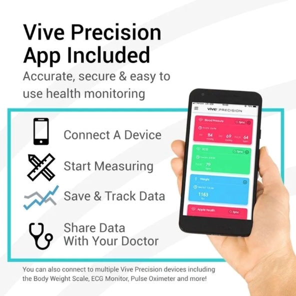 Bariatric Scale Compatible with Smart Devices Auto-Off Function Vive DMD1048BLK