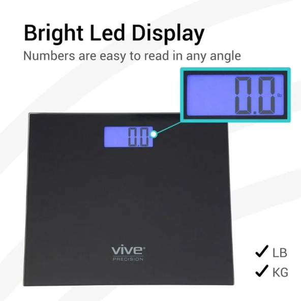 Bariatric Scale Compatible with Smart Devices Auto-Off Function Vive DMD1048BLK