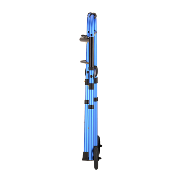 Blue Folding Walker with 5″ Wheels, Walker Skis, and Mobility Bag 4081BW5