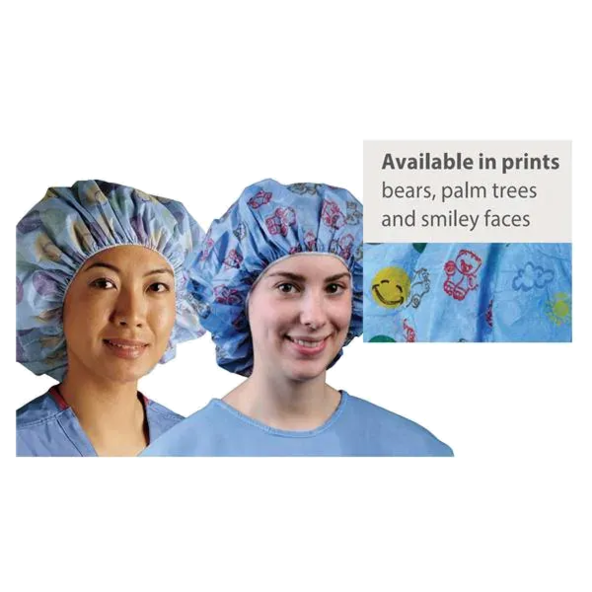 Bouffant Cap One Size Fits Most Blue Elastic Closure CAP, BOUF PREM BLU (75BX) 447550