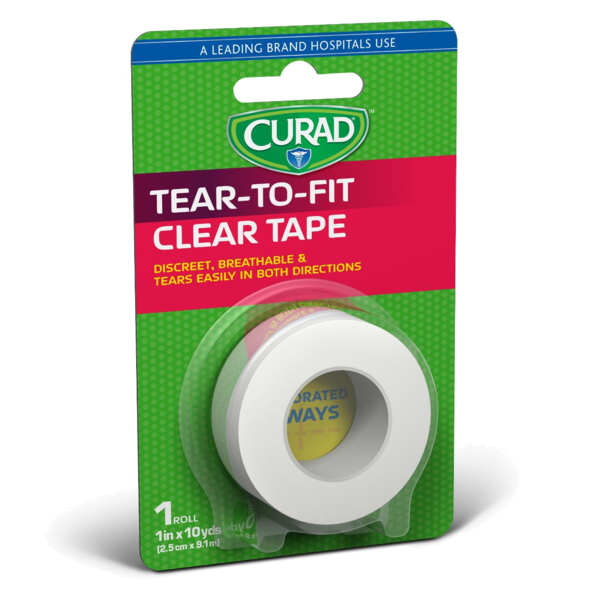 CURAD Transparent Adhesive Plastic Tape 884389105088