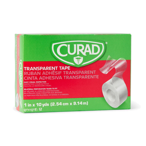 CURAD Transparent Adhesive Plastic Tape 884389105088