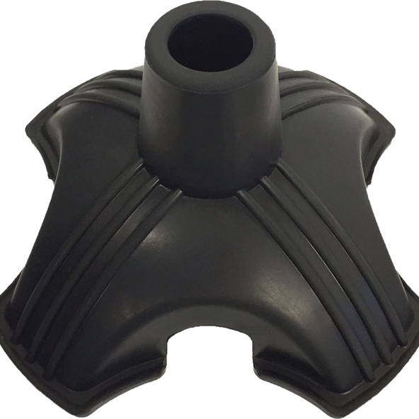 Cane Tip, Quad cane Tip with Rubber Grip 652308134354