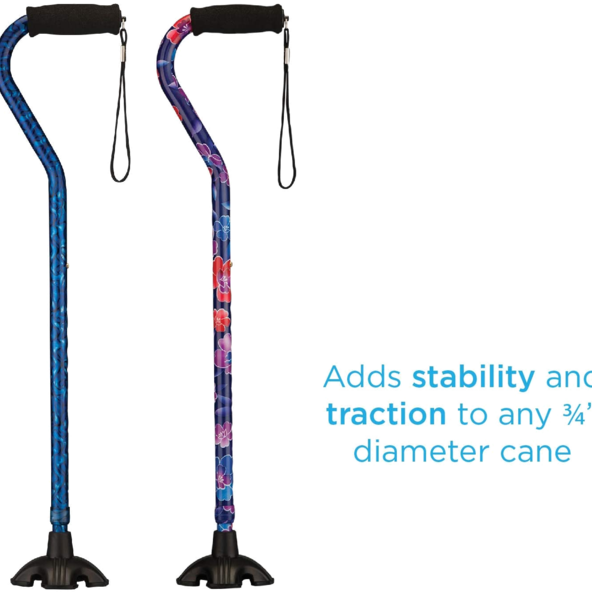 Cane Tip, Quad cane Tip with Rubber Grip 652308134354