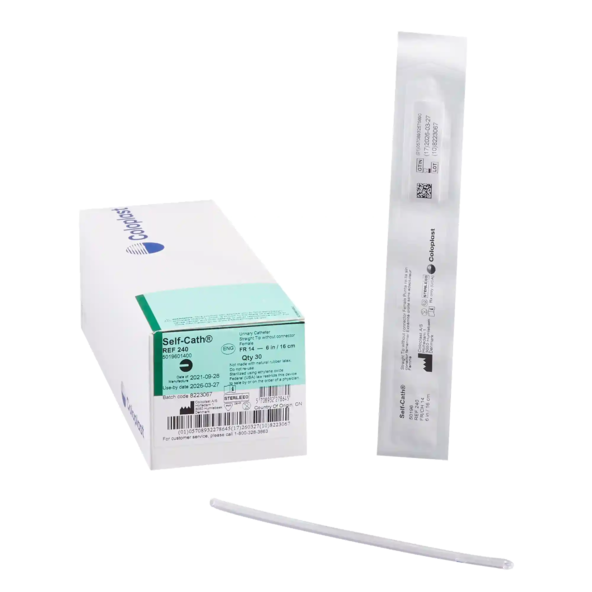 Coloplast™ Self-Cath® Female Urethral Catheter, Straight Tip, Uncoated PVC, 14FR, 30 per Box 321680