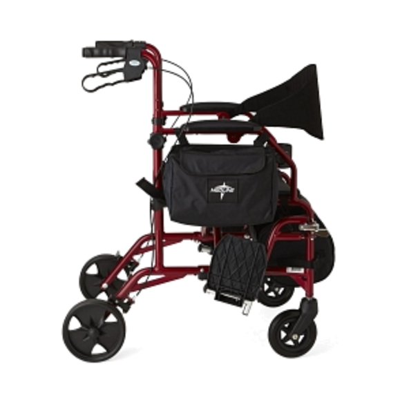 Combination Rollator Transport Chair Rollator Wheelchair - MDS808200TRR