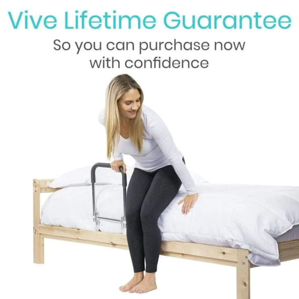 Compact Bed Rail SECURE ANCHOR STRAP DROPDOWN Vive Health LVA2009SLVB