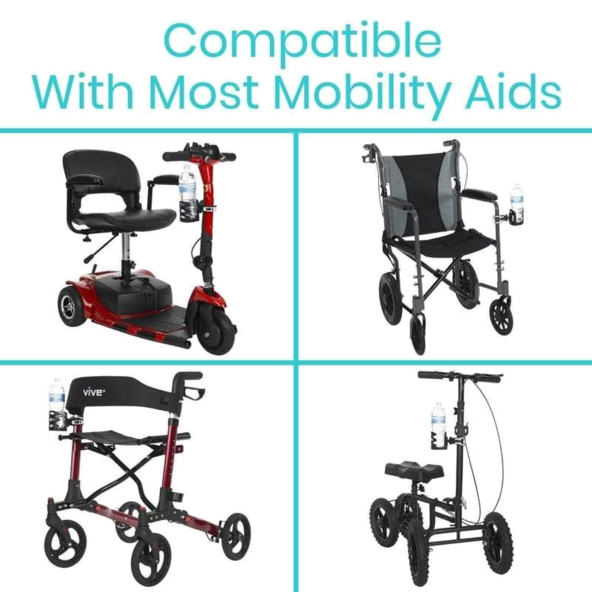 Cup Holder Attachment  for Wheelchair, walker and rollator MOB1024GB