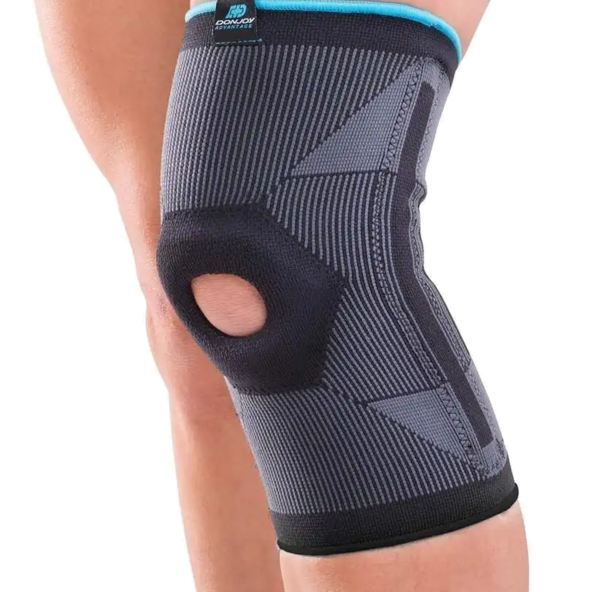 Deluxe Elastic Knee Sleeve silicone DonJoy Advantage BEL-DA161KS02-BLK-L