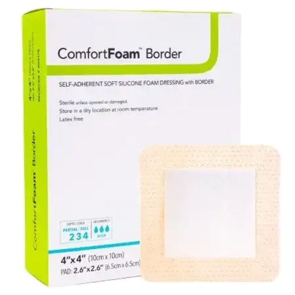 DermaRite Comfort Self-Adherent Soft Silicone foam dressing 835617