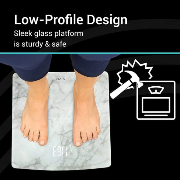 Digital Marble Smart Scale Bright LED Display smart EASILY PAIRing vive health DMD1052MAR