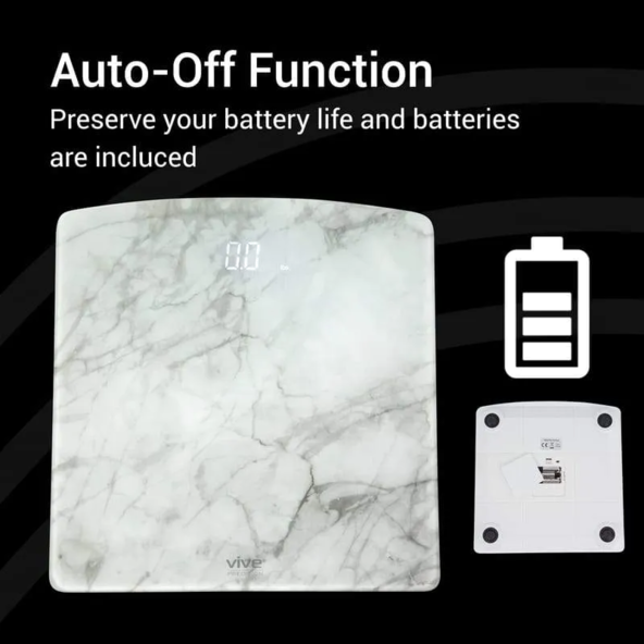 Digital Marble Smart Scale Bright LED Display smart EASILY PAIRing vive health DMD1052MAR