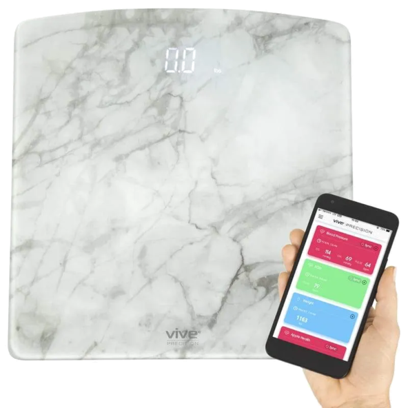 Digital Marble Smart Scale Bright LED Display smart EASILY PAIRing vive health DMD1052MAR