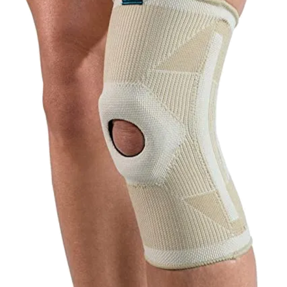 DonJoy Advantage TAN-M Deluxe Elastic Knee for Sprains, Strains, Swelling, Soreness, Arthritis, Knee Cap Support BEL-DA161KS02-BLK-M