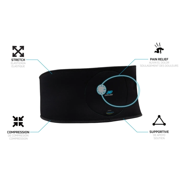 EME BACK WRAP ActiPatch® technology Universal sizing Donjoy DA201BW01-BLK