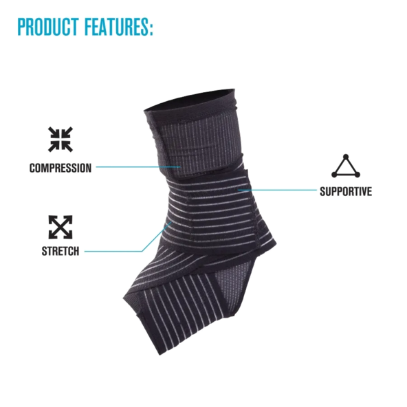 FIGURE-8 ANKLE SUPPORT Dual straps Mesh undersleeve DonJoy Advantage DA161AV03-L