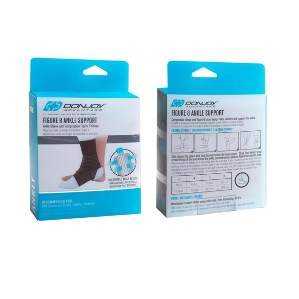 FIGURE-8 ANKLE SUPPORT Dual straps Mesh undersleeve DonJoy Advantage DA161AV03-L