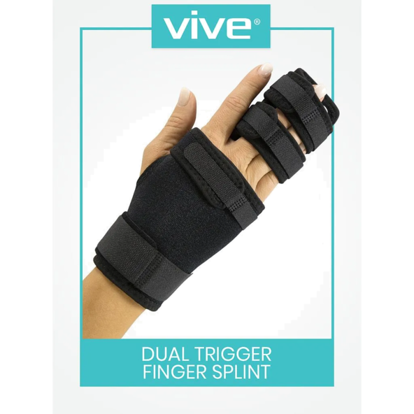 Finger Splint Aluminum Splint Reversible Adjustable Immobilizer Vive SUP2091BLK