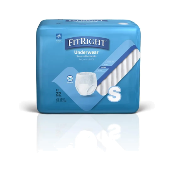 FitRight® Protection Plus Classic Protective Underwear – Small, 20–28 Waist, Moderate Absorbency - msc23000