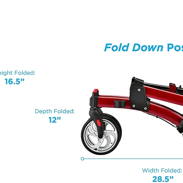 Foldable Rollator Walker 4329RD