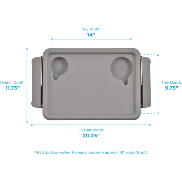 Folding Walker Tray for a two wheel walker - 436T