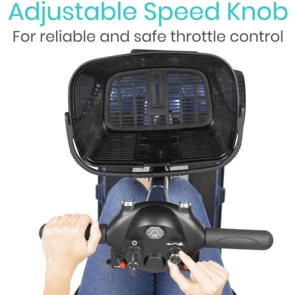 Four Wheel Mobility Scooter LONG RANGE BATTERY Vive health MOB1027BLU 