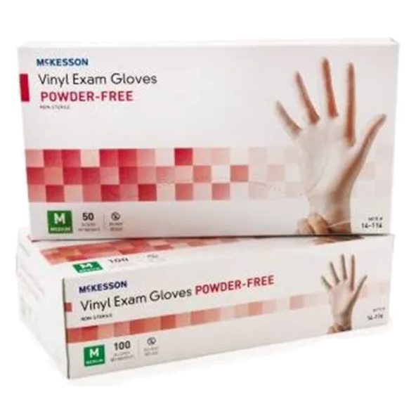 GLOVE, EXAM VNYL LG NS (150BX Beaded Cuf Non-Sterile Ambidextrous McKesson 282012000005-m