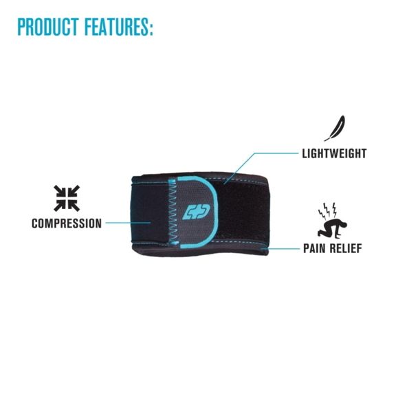 GOLF TENNIS ELBOW Molded compression pad Donjoy DA161EB01-BLK