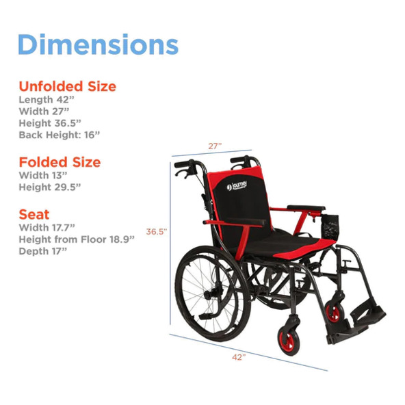 Journey So Lite® C2 Ultra Lightweight Wheelchair 08970CFR
