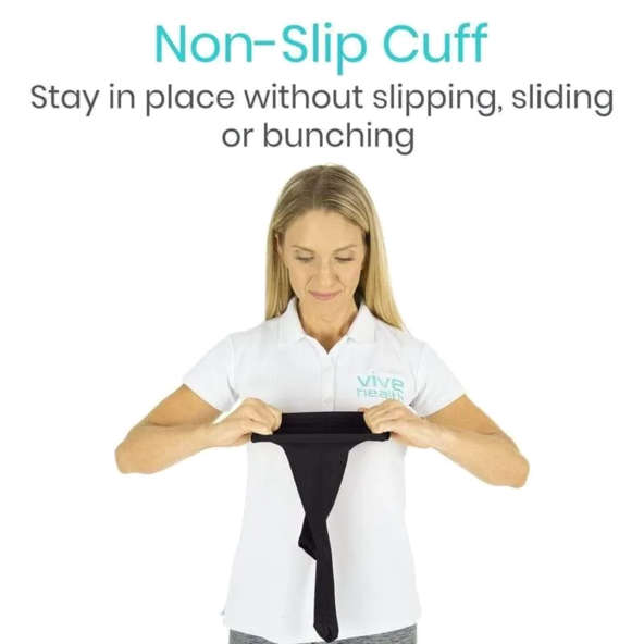 Knee high Compression Stockings Breathable WIDE 15-20 Vive Health SUP2016BLKS