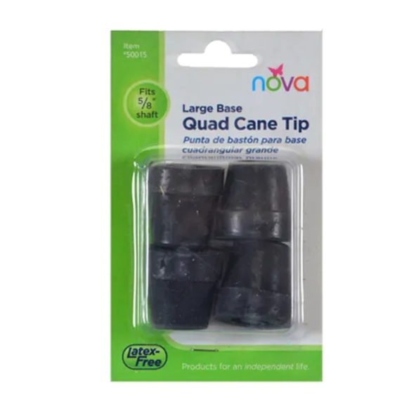 Large Base Quad Cane Tips safe sturdy nova medical 50015BK
