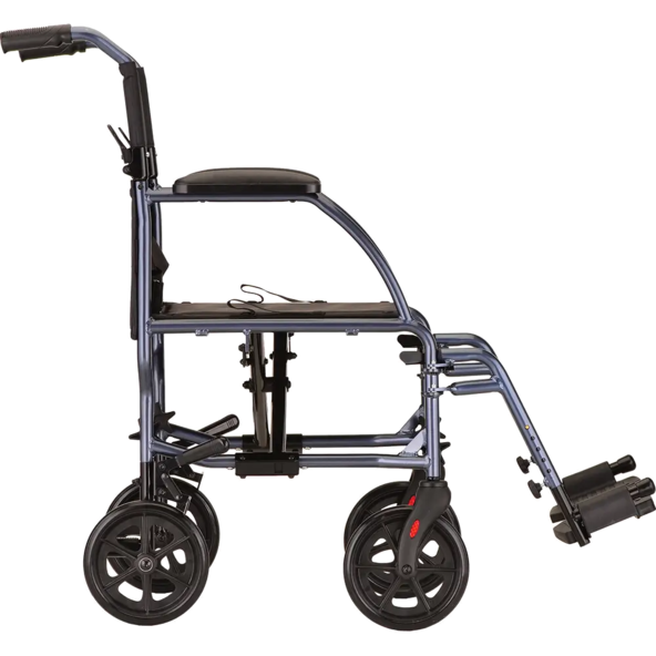 Lightweight Transport Chair with Removable Wheels - 377B-R 