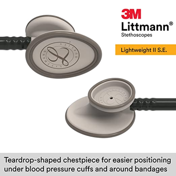Littman Lightweight Stethoscope II S.E., Black Tube, 28 00707387789145