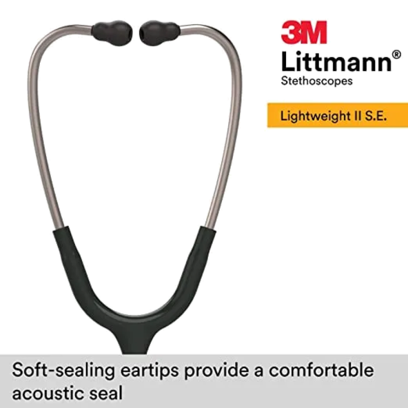 Littman Lightweight Stethoscope II S.E., Black Tube, 28 00707387789145