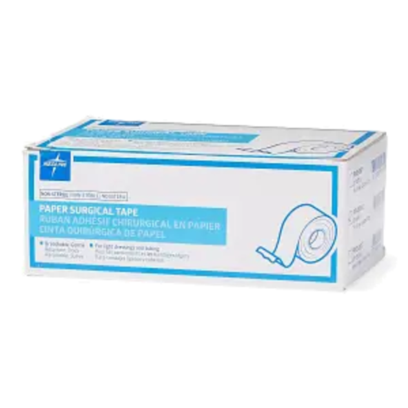 Medline Paper Adhesive Tape – 2" x 10 yd, White, Hypoallergenic, Latex-Free - PRM260002HH