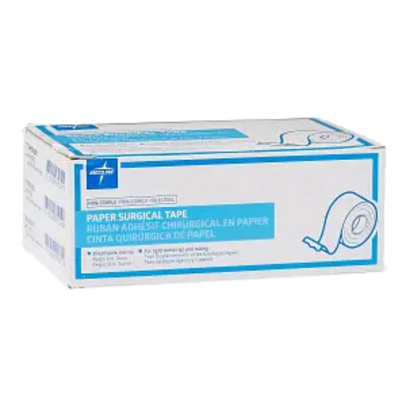 Medline Paper Adhesive Tape – 1 x 10 yd, White, Hypoallergenic, Latex-Free - PRM260001HH