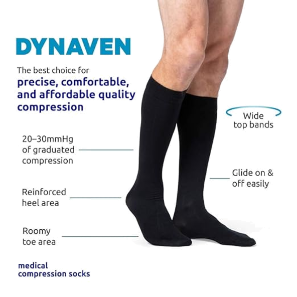Men’s DYNAVEN Closed Toe KNEE-HIGH COMPRESSION B003QZZPPG