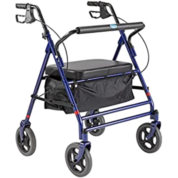 Mighty Mack Heavy Duty Rollator Walker 500 lb Weight Capacity, Bariatrics 4216BL
