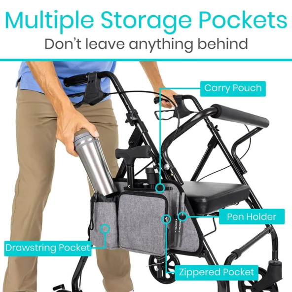 Mobility walker rollator Side Bag MOB1049GRY
