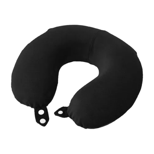 NOVA NECK PILLOW MEMORY FOAM LUXURIOUS VELOUR COVER BLACK 652308147798