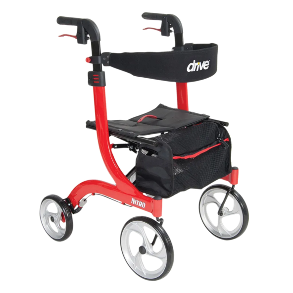 Nitro Aluminum Rollator, 10 Casters adjustable height drive medical RTL10266