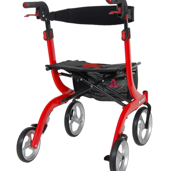 Nitro Aluminum Rollator, 10 Casters adjustable height drive medical RTL10266