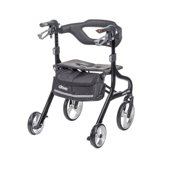 Nitro Sprint Rollator maneuverable over diverse terrain drive medical 102662BK