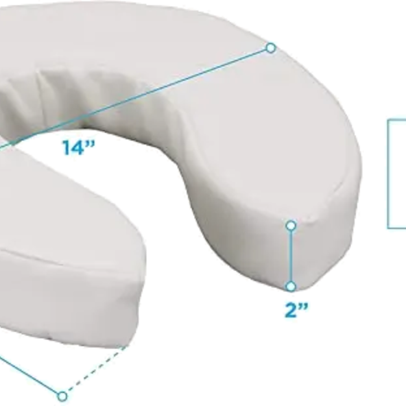 PADDED TOILET SEAT RISER - 2629-R