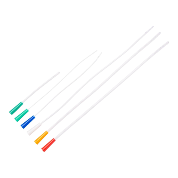 various color single use straight catheter
