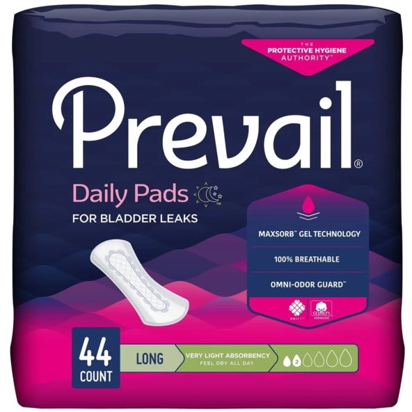 PREVAIL BLADDER CTRL PAD VERY LIGHT LONG Women 8 Inch PV-944-2
