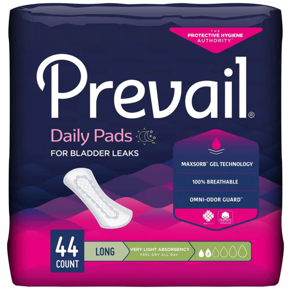 PREVAIL BLADDER CTRL PAD VERY LIGHT LONG Women 8 Inch PV-944-2