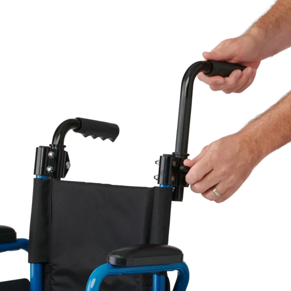 Pediatric Wheelchair dual-axle Adjustable telescoping handles Medline KPD4N22S1